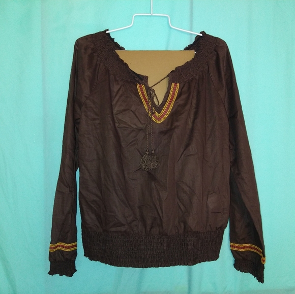 Miley Cyrus Max Azria Navajo embroidered tunic oak - Picture 11 of 12